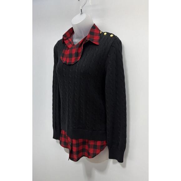 Lauren Ralph Lauren Women's Shirt Sweater Small BLACK - Picture 3 of 7